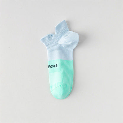 Color Block Letter Print Ankle Compression Socks(8 Pairs) - Blue&Green - EU38-41(US5-7.5) - image 10