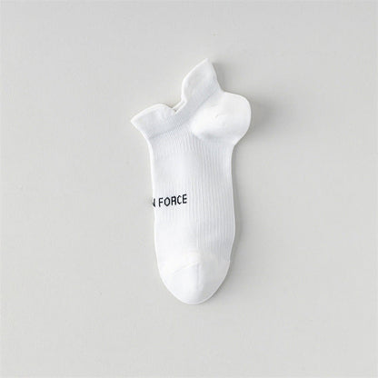 Color Block Letter Print Ankle Compression Socks(8 Pairs)