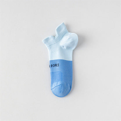 Color Block Letter Print Ankle Compression Socks(8 Pairs)