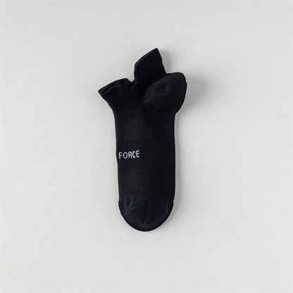 Color Block Letter Print Ankle Compression Socks(8 Pairs) - Black - EU38-41(US5-7.5) - image 15