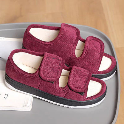 Plus Size Adjustable Non-Slip Slippers - Red - EU41-42(US7.5-8.5) - image 11