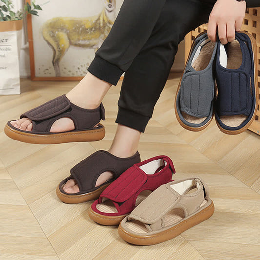 Plus Size Adjustable Easy On Non-slip Slippers - image 0