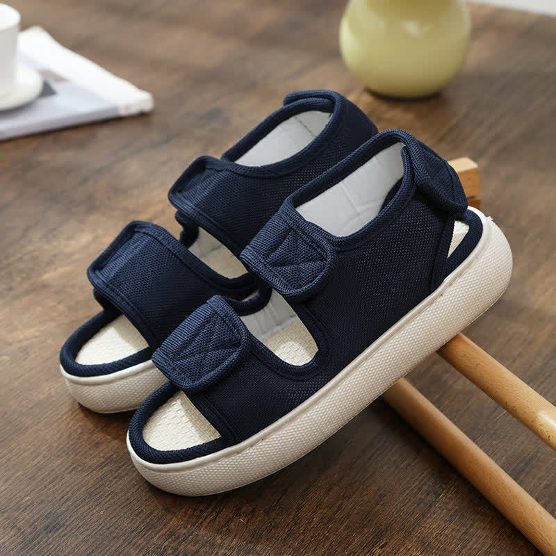 Plus Size Easy On Velcro Anti-slip Slippers - Blue - EU45-46(US11-12) - image 15