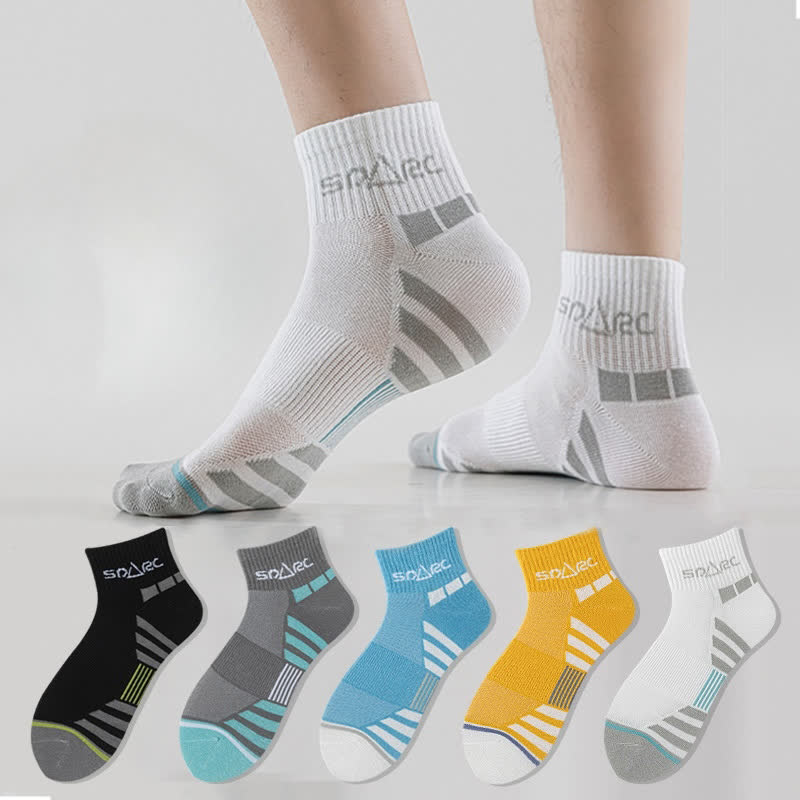 Thin Striped Sweat-wicking Mesh  Ankle Compression Socks(5 Pairs) - image 0