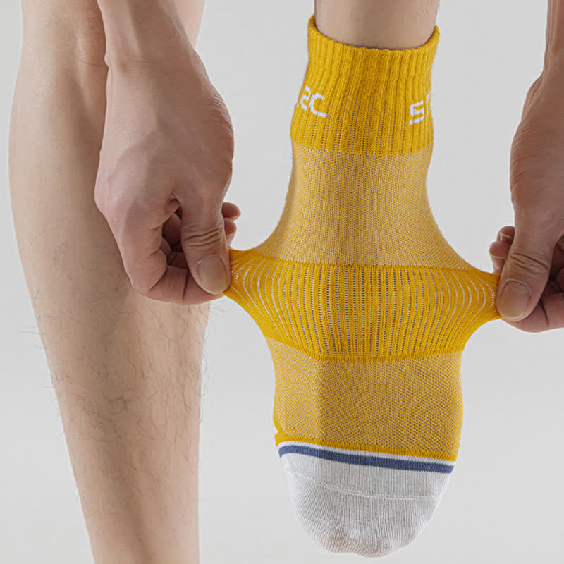 Thin Striped Sweat-wicking Mesh  Ankle Compression Socks(5 Pairs) - image 6