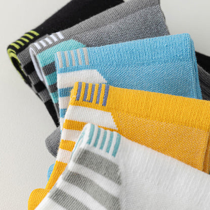 Thin Striped Sweat-wicking Mesh  Ankle Compression Socks(5 Pairs) - image 3