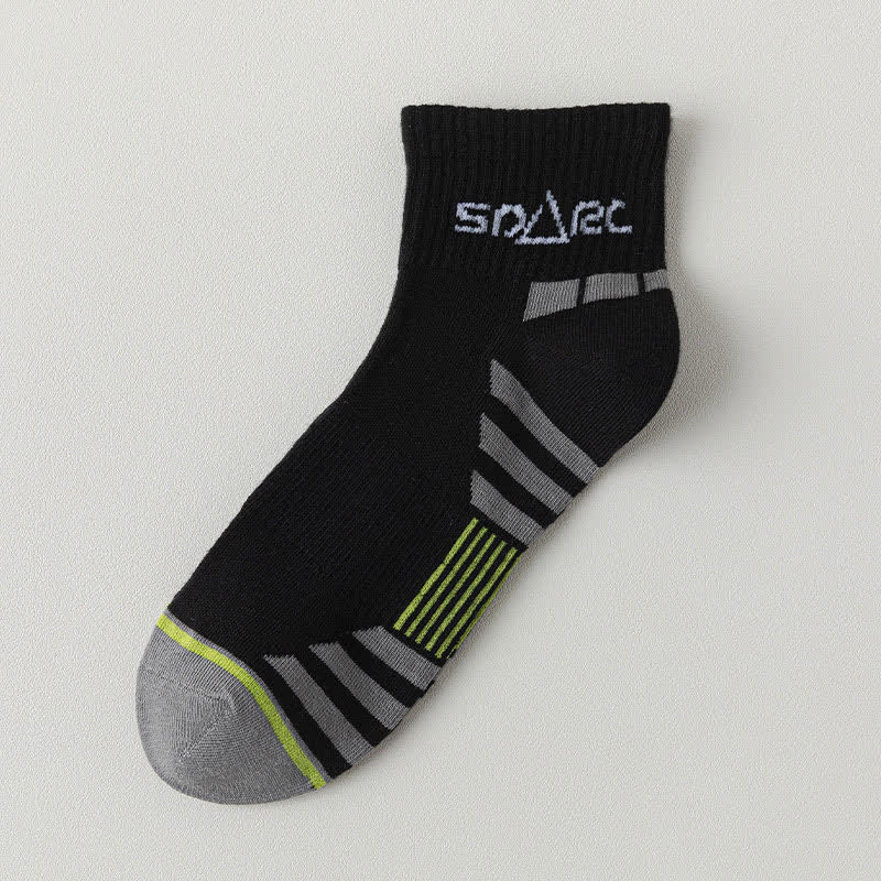 Thin Striped Sweat-wicking Mesh  Ankle Compression Socks(5 Pairs) - Black - EU39-44(US6-10) - image 11