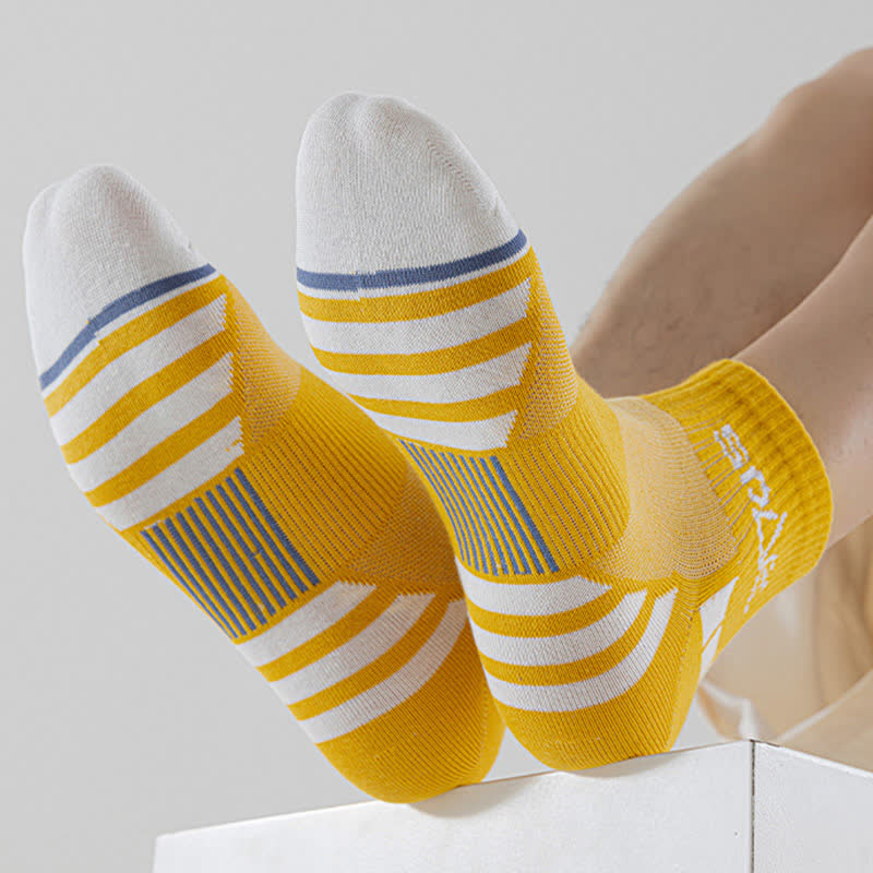 Thin Striped Sweat-wicking Mesh  Ankle Compression Socks(5 Pairs) - image 5
