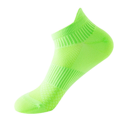 Solid Color Quick-drying Running Ankle Compression Socks(8 Pairs) - Green - EU40-44(US7-10) - image 7