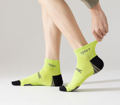 Color Block Arrow Letter  Ankle Compression Socks(5 Pairs) - image 7