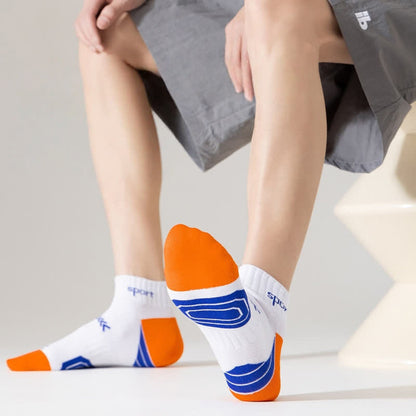 Color Block Arrow Letter  Ankle Compression Socks(5 Pairs) - image 4