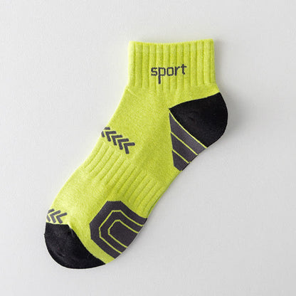 Color Block Arrow Letter  Ankle Compression Socks(5 Pairs) - Black - EU39-44(US6-10) - image 9
