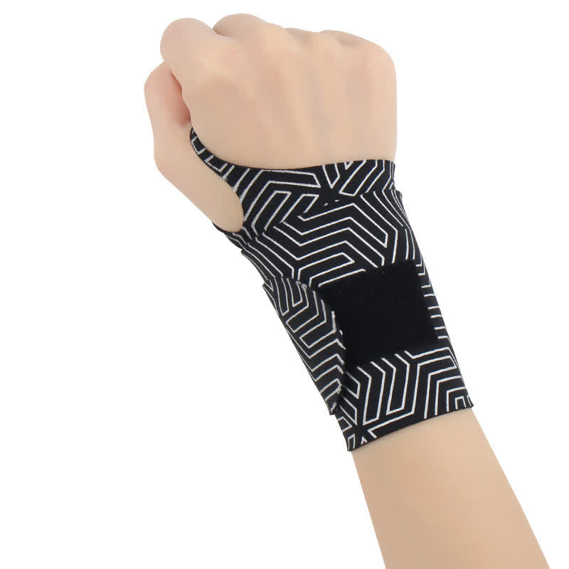 Stripe Print Ultra-Thin Wrist Sleeves - Black - B - One Size - image 12