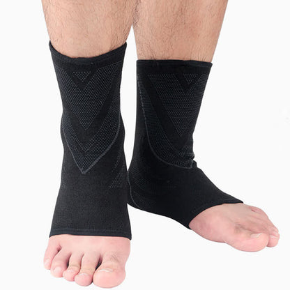 Knitted Breathable Non-slip Sports Ankle Braces - Black - XL - image 14