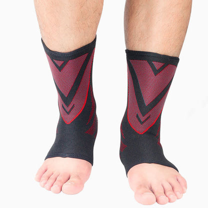 Knitted Breathable Non-slip Sports Ankle Braces - Red - XL - image 3