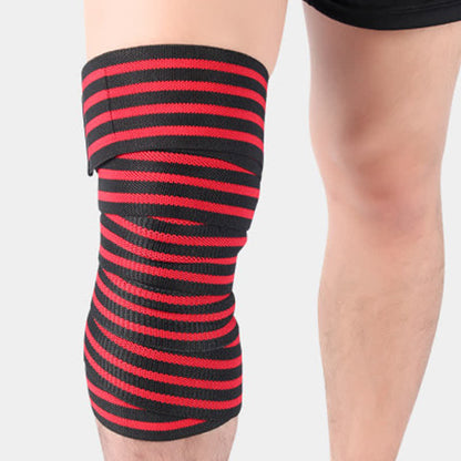Elastic Wrap Adjustable Sports Knee Pads - Red - One Size - image 3