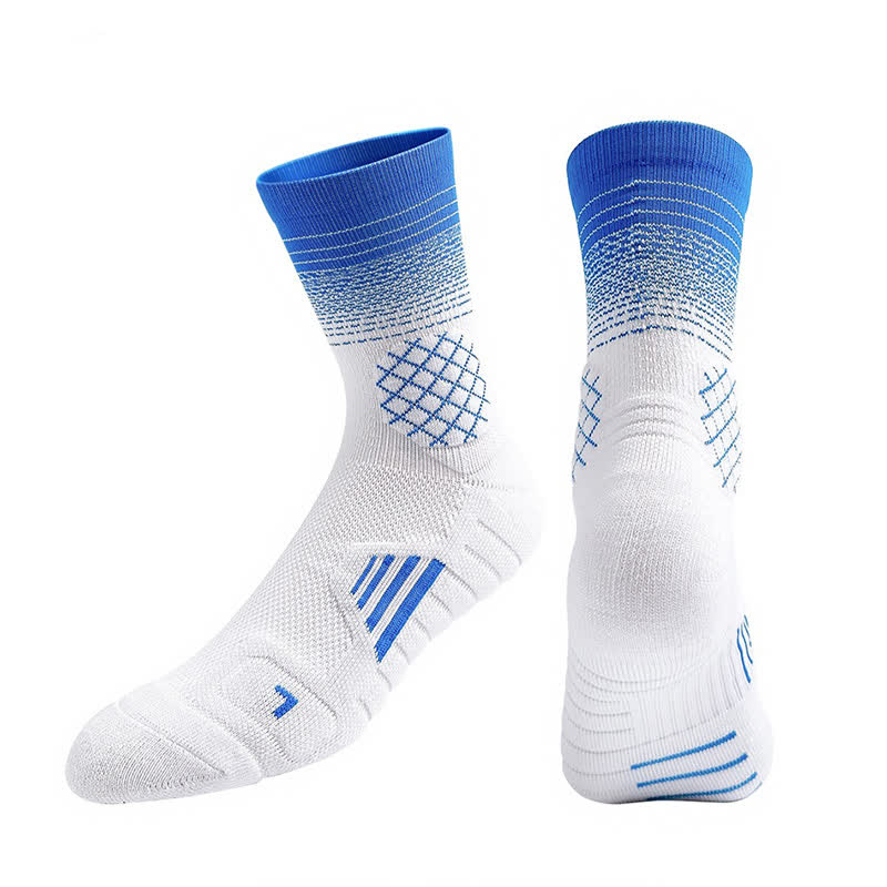Gradient Sports Quarter Compression Socks(7 Pairs) - White&Light Blue - EU37-45(US4-11) - image 5