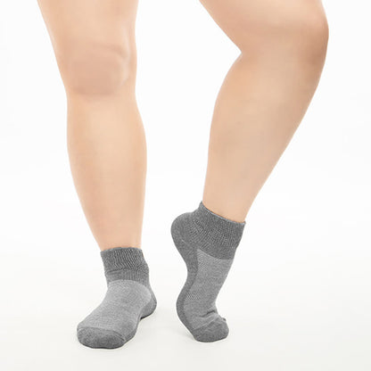 Solid Color Stretch Mesh Breathable Ankle Socks(2 Pairs)