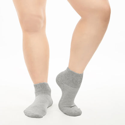 Solid Color Stretch Mesh Breathable Ankle Socks(2 Pairs)