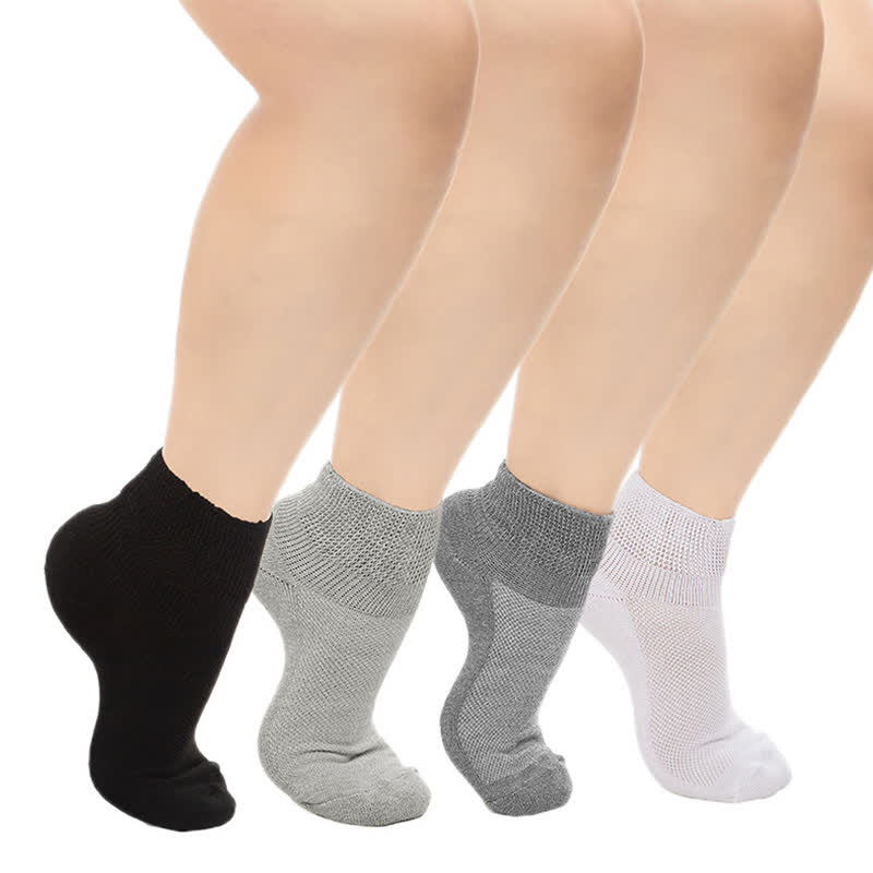 Solid Color Stretch Mesh Breathable Ankle Socks(2 Pairs)