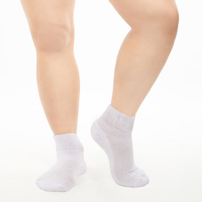 Solid Color Stretch Mesh Breathable Ankle Socks(2 Pairs)