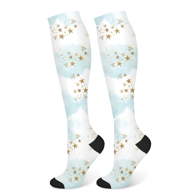 Dreamy Star Feather Compression Socks(3 Pairs) - Star(1 Pair) - S/M - image 6