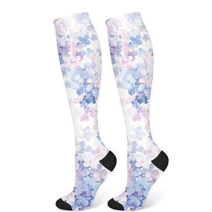 Dreamy Star Feather Compression Socks(3 Pairs) - Floral(1 Pair) - S/M - image 8