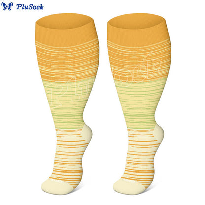 Plus Size Gradient Striped Compression Socks - image 3