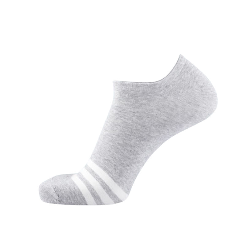 Cotton Comfy No-show Socks(5 Pairs) - Light Gray - EU43-50(US9-15) - image 4