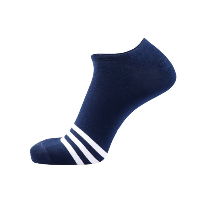 Cotton Comfy No-show Socks(5 Pairs) - Navy Blue - EU43-50(US9-15) - image 5