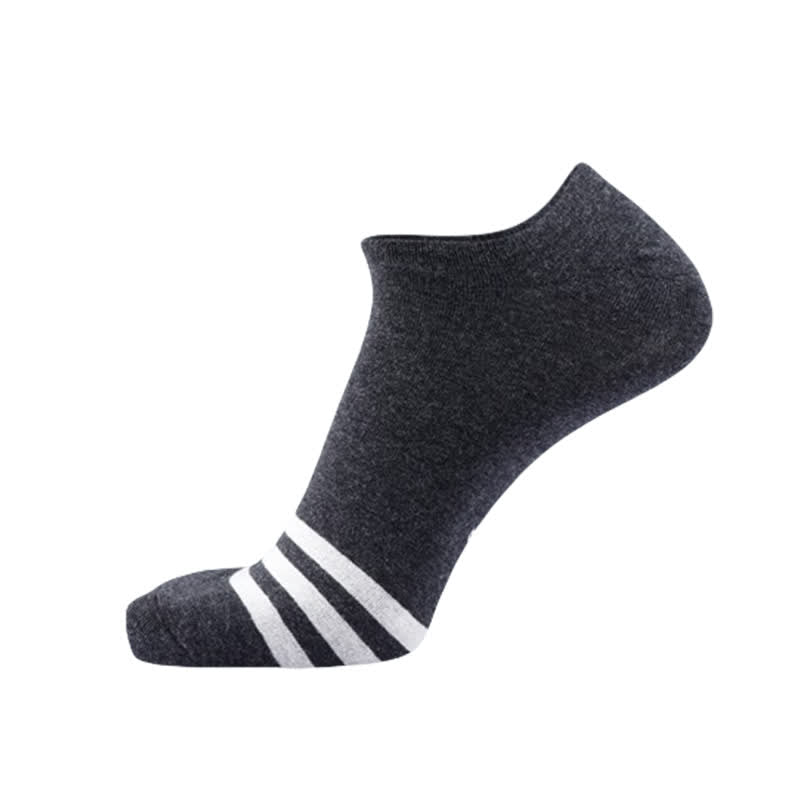 Cotton Comfy No-show Socks(5 Pairs) - Dark Grey - EU43-50(US9-15) - image 6