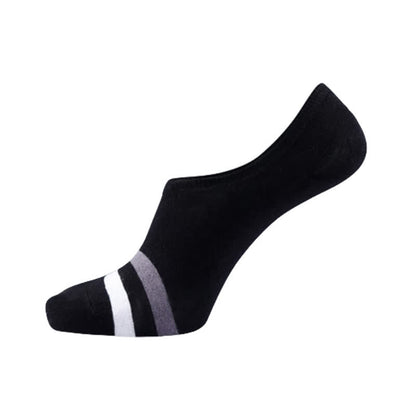 Striped Cuff No-show Socks(5 Pairs) - Black - EU43-50(US9-15) - image 7