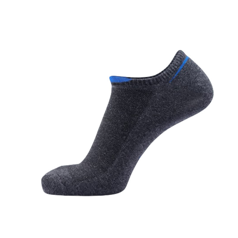 Thin Mesh No-show Socks(5 Pairs) - Dark Grey - EU43-50(US9-15) - image 6