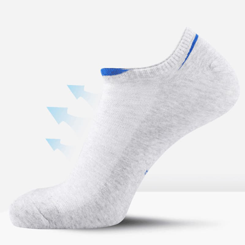 Thin Mesh No-show Socks(5 Pairs) - Light Gray - EU43-50(US9-15) - image 4