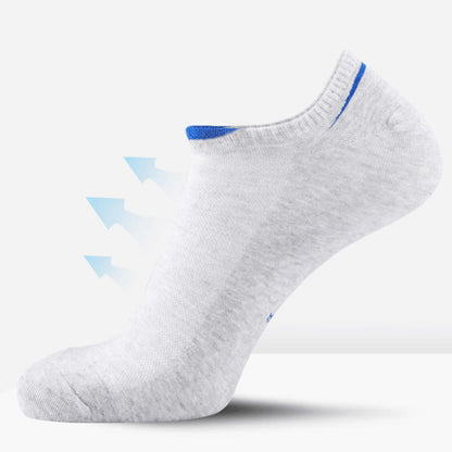 Thin Mesh No-show Socks(5 Pairs) - Light Gray - EU43-50(US9-15) - image 4