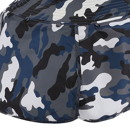Camouflage Bucket Hat with Neck Flap and Rechargeable Fan - image 8
