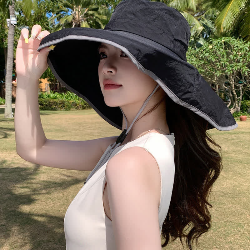 Wide Brim Sun Hat with Neck Flap(2 Packs) - image 4