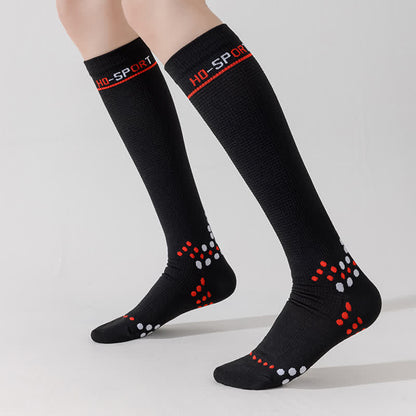 Geometric Pattern Compression Knee High Socks(4 Pairs)