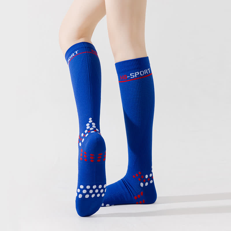 Geometric Pattern Compression Knee High Socks(4 Pairs)