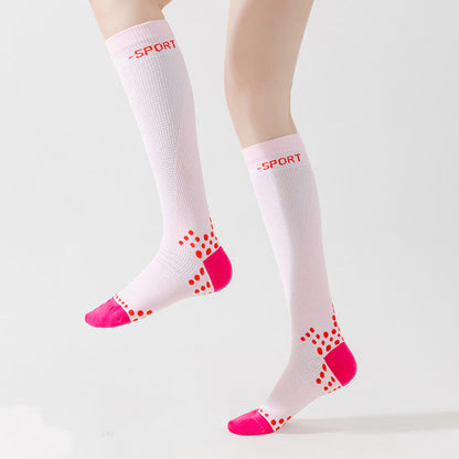 Geometric Pattern Compression Knee High Socks(4 Pairs)