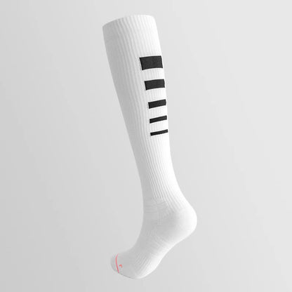 Irregular Stripe Compression Knee High Socks(6 Pairs) - White - EU36-40(US3-7) - image 12