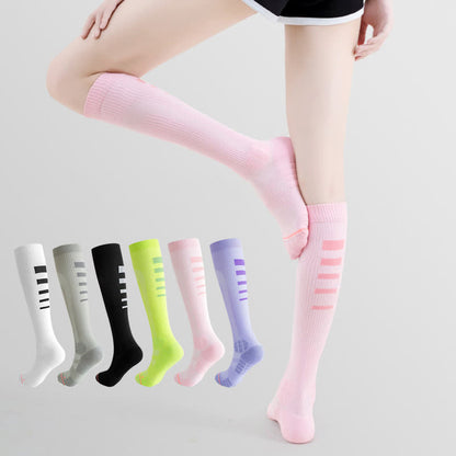 Irregular Stripe Compression Knee High Socks(6 Pairs)