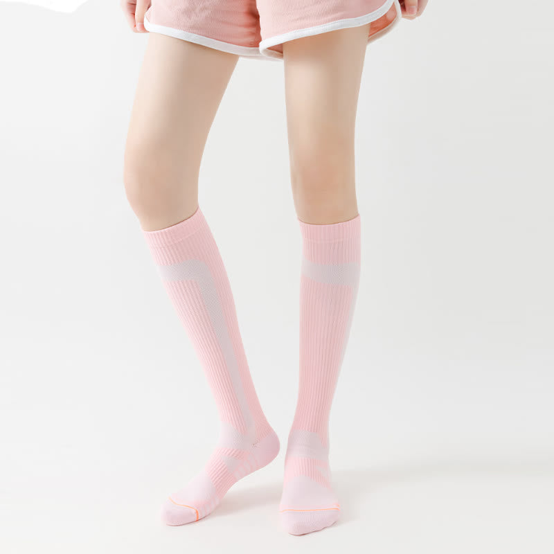 Graphics Print Compression Knee High Socks(6 Pairs)