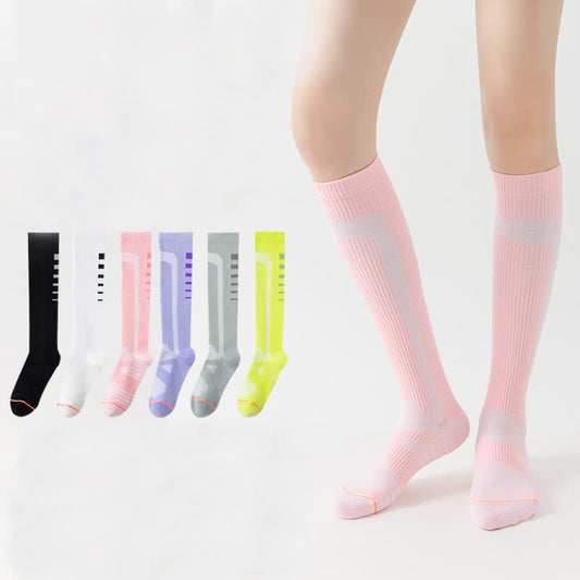 Graphics Print Compression Knee High Socks(6 Pairs)