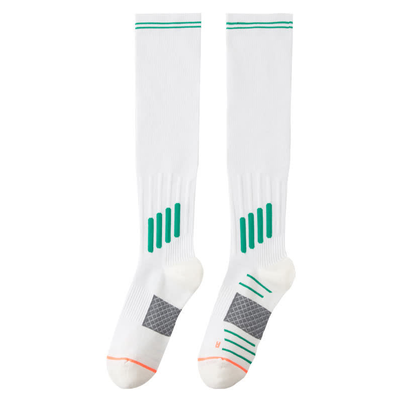 Stripe Print Sports Compression Knee High Socks(6 Pairs)