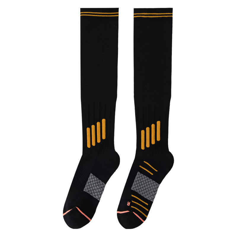 Stripe Print Sports Compression Knee High Socks(6 Pairs)