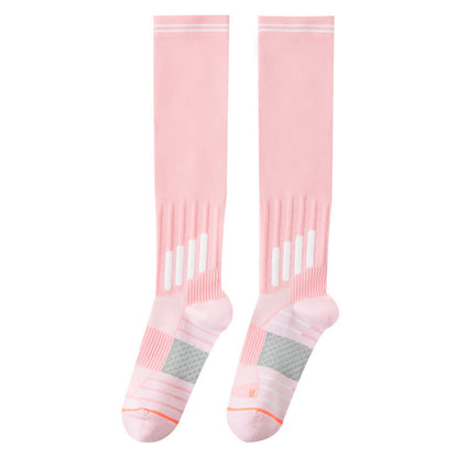 Stripe Print Sports Compression Knee High Socks(6 Pairs)