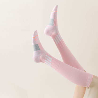 Stripe Print Sports Compression Knee High Socks(6 Pairs)