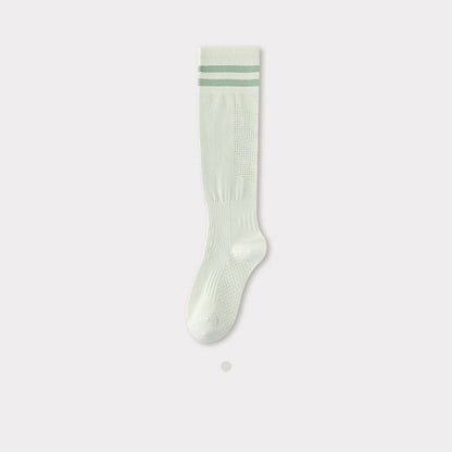 Striped Breathable Compression Knee High Socks(5 Pairs) - Light Green - EU36-40(US3-7) - image 8