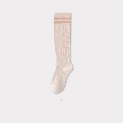 Striped Breathable Compression Knee High Socks(5 Pairs) - Light Pink - EU36-40(US3-7) - image 4